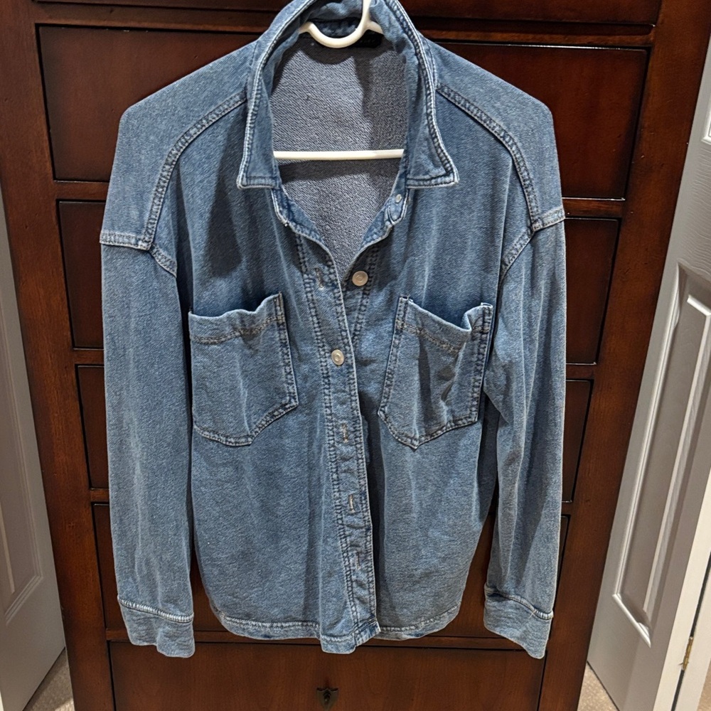 Casual Denim Button-Up Shirt